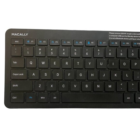 Macally Lightweight Wireless Keyboard-USB RF Dangle Underneath-Black-2.4G-GUC - Picture 2 of 9
